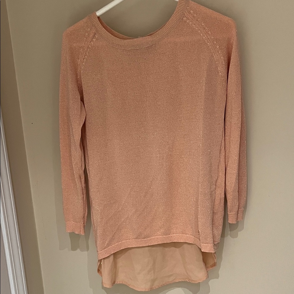 Women's Peach Combination Sweater